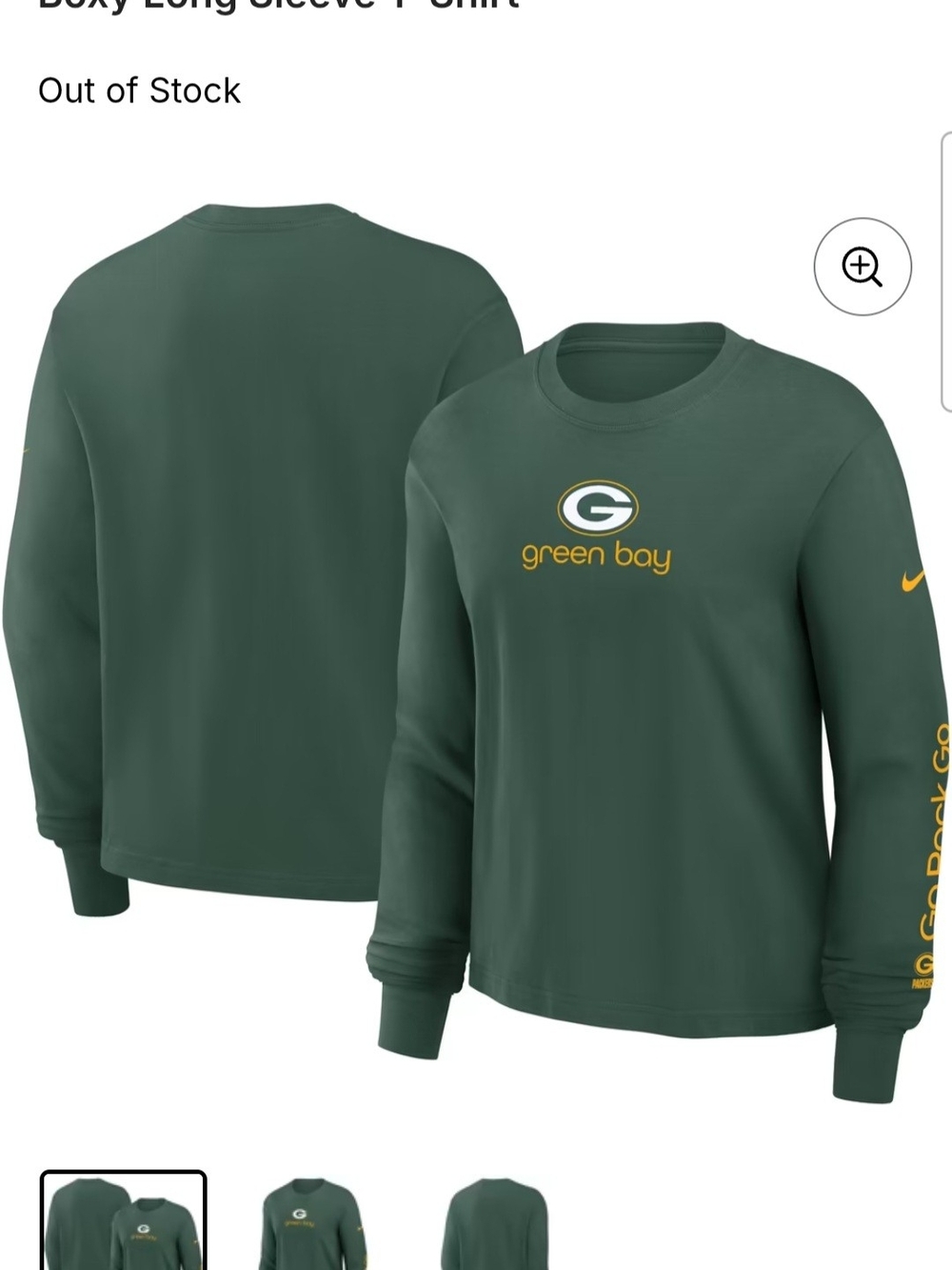 Nike Green Bay Packers Long Sleeve Shirt